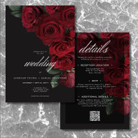 Elegant Moody Blood Rote Rosen floral Two Sided