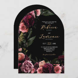 Elegant Moody Blume Einladung