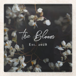 Elegant Moody Dark Floral Glasuntersetzer