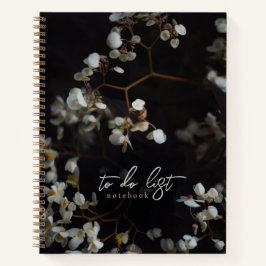 Elegant Moody Dark Floral To-Do List Notizbuch