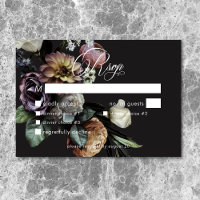 Elegant Moody Twilight Floral Wedding Dinner