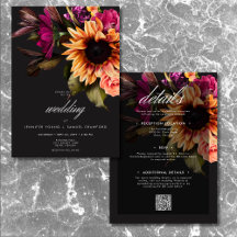Elegant Moody Vibranly Sunset Floral Zwei Seiten
