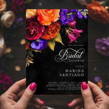 Elegant Moody Vibrant Harvest Floral Brautparty