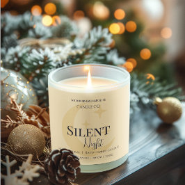 Elegant Moon & Stars Custom Holiday Candle Label Quadratischer Aufkleber