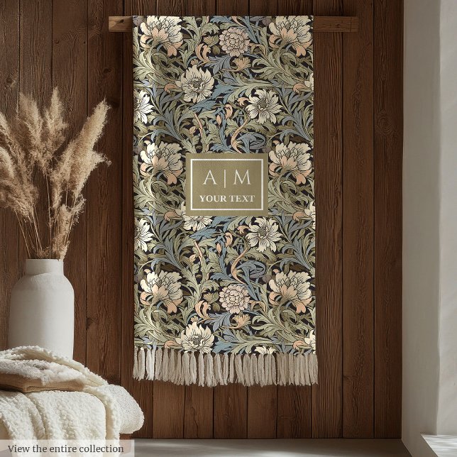 Elegant Morris Inspiriert Pimpernel Art Nouveau Fleecedecke (Elegant Morris inspired pimpernel art throw)