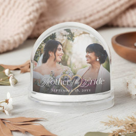 Elegant Mother of the Bride Photo Memory Keepsake Schneekugeln