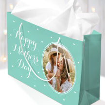 Elegant Mother's Day Custom Photos Mint White