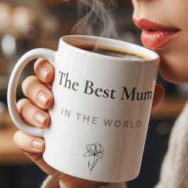 Elegant Mother's Day Mug | Minimal Floral Mug Kaffeetasse