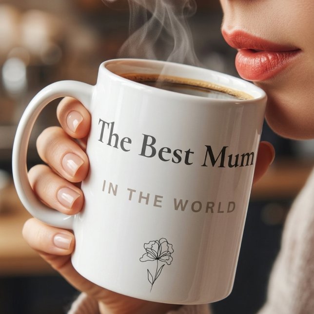 Elegant Mother's Day Mug | Minimal Floral Mug Kaffeetasse (Von Creator hochgeladen)