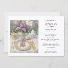 Elegant Mother's Day Tea Party Invitation Einladung