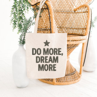 Elegant Motivational Quote Tote Bag Design Tragetasche