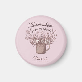 Elegant Motivierend rosa Blüte Magnet