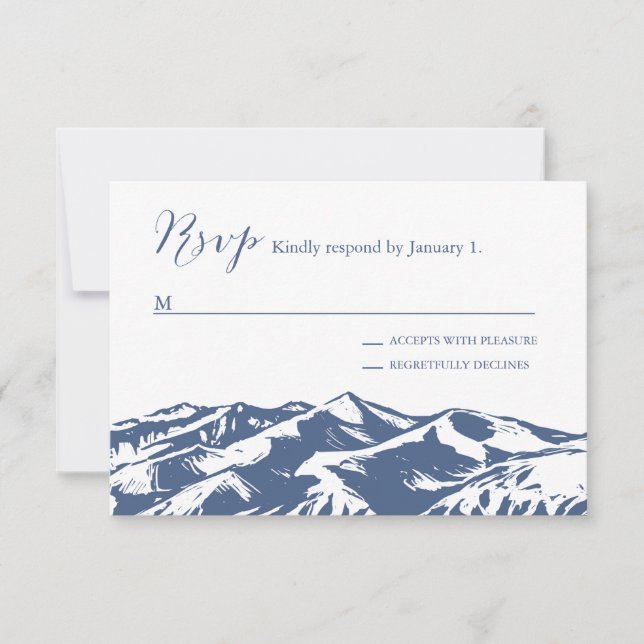 Elegant Mountain Wedding RSVP (Vorderseite)