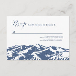 Elegant Mountain Wedding RSVP Karte