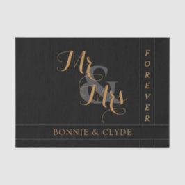 Elegant Mr. & Mrs Forever Wedding Tissue Paper Seidenpapier