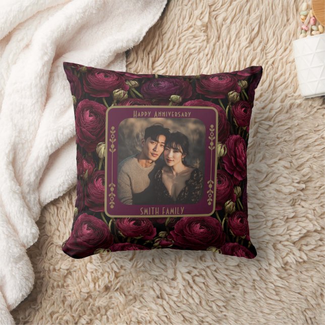 Elegant Mr. und Mrs. 5th Anniversary Throw Kissen (Decke)