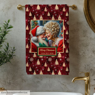 Elegant Mr. und Mrs. Claus Vintag Bath Handtuch Badhandtuch Set
