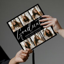 Elegant Multi 6 Foto Collage Graduate schwarz