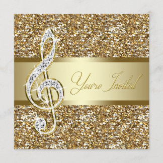 Elegant Music Treble Clef Symphony Concept Erwägun Einladung