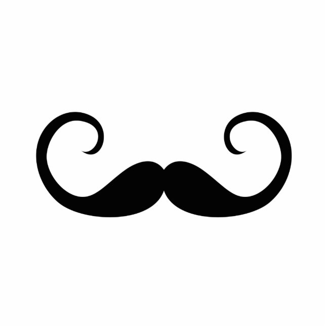 Elegant Mustache Freistehende Fotoskulptur (Vorne)