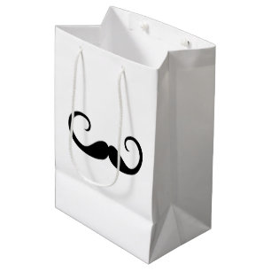 Elegant Mustache Mittlere Geschenktüte