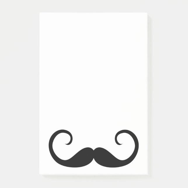 Elegant Mustache Post-it Klebezettel (Vorderseite)