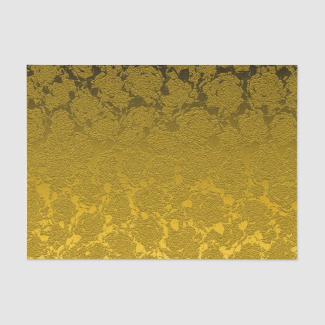 Elegant Mustard Yellow Black Modern Seidenpapier (Vorderseite)