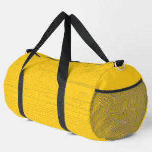 Elegant Mustard Yellow Wood Grain Duffle Bag
