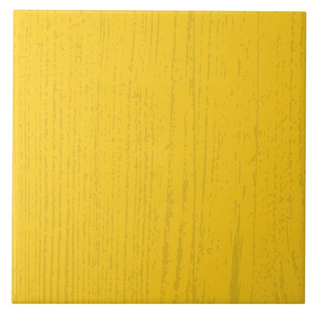 Elegant Mustard Yellow Wood Grain Fliese (Vorderseite)