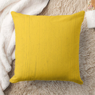Elegant Mustard Yellow Wood Grain Kissen