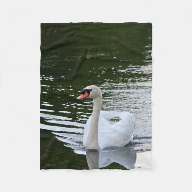 Elegant Mute Swan Fleecedecke (Vorderseite)