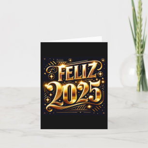 Elegant Muy feliz Año Nuevo 2025 geklappt Feiertagskarte