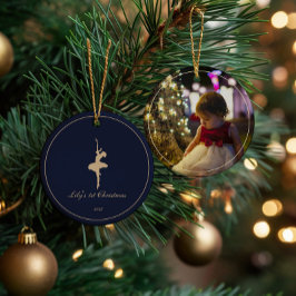 Elegant My First Christmas Personalized ornament