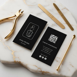 Elegant Nail Artist | Modern Manicurist Salon Visitenkarte