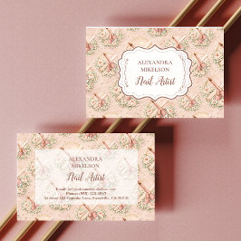 Elegant Nail Salon Floral Business Visitenkarte