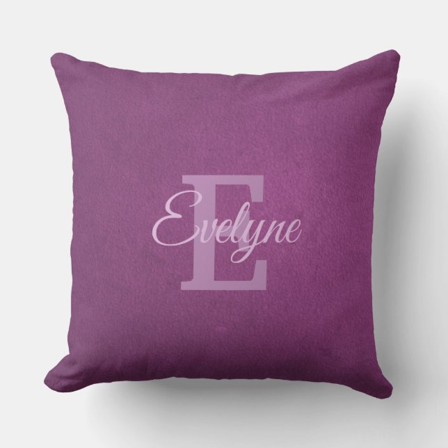 Elegant Name Monogram Template Initial E Script Kissen (Vorderseite)