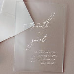 Elegant NAMES White Wedding Modern Calligraphy Acryleinladungen<br><div class="desc">Link Hier, um Zazzle Review This Product https://www.youtube.com/watch?v=R1R26IzwDDg ***this design is part of a collection*** ____________________ Diese Designvorlage ist vollständig editierbar und anpassbar durch Sie den Kunden - klicken Sie auf weitere Schaltfläche, um das Design zu verschieben, hinzuzufügen, zu löschen oder wesentliche Änderungen vorzunehmen ________________________ *Wenn Sie Fragen zum Design...</div>