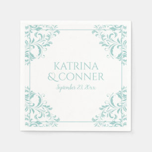 Elegant Napkins   Nadine (Light Turquoise) 2 Serviette