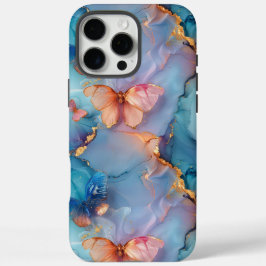 Elegant Nature Boho Marble Butterfly iPhone iPhone 16 Pro Max Hülle