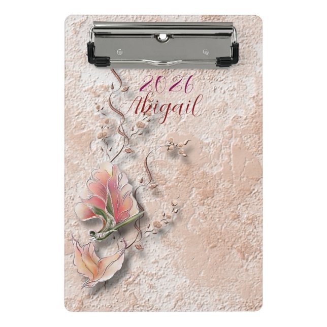 Elegant Nature Embossed mini clipboard  Mini Klemmbrett (Vorderseite)