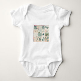 Elegant Nature Patchwork Baby Strampler