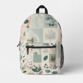 Elegant Nature Patchwork Bedruckter Rucksack