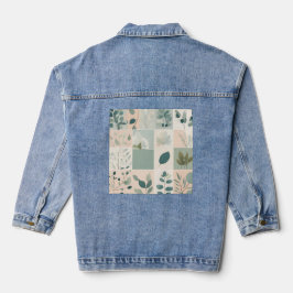 Elegant Nature Patchwork Jeansjacke