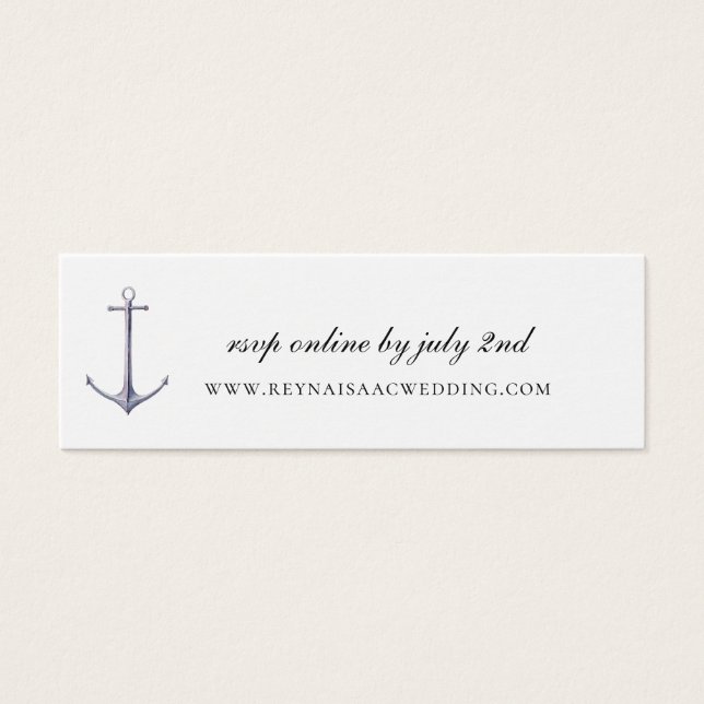 Elegant Nautical Anchor Wedding Website UAWG (Vorderseite)