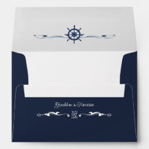 Elegant Nautical Sailing Hochzeit Einladung