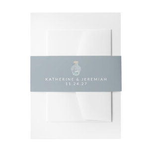 Elegant Nautical Seashell Moderne Hochzeit Einladungsbanderole