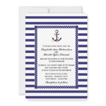 Elegant Nautical Wedding Einladung