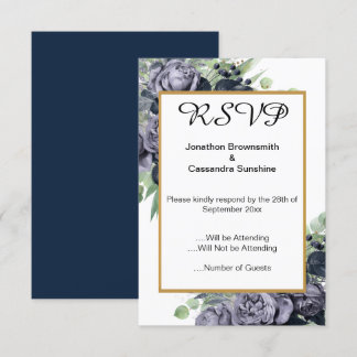 ELEGANT NAVANT BLAUE GOLD EUCALYPTUS ROSE UAWG EINLADUNG