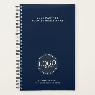 Elegant Navy Blue Business Logo 2025 Werbeaktion Planer