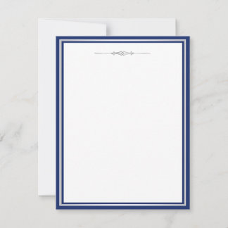 Elegant Navy Blue Damask Einladungsvorlage Einladung